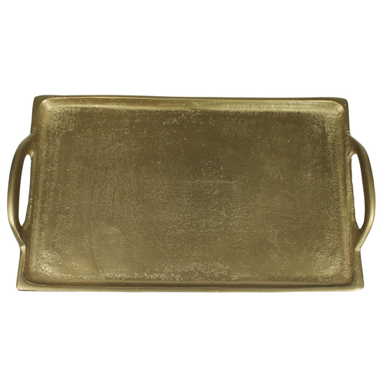 Large Brass Fitz Tray with Handles