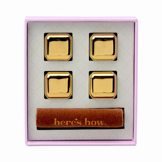 S/4 Ruby Gold Cocktail Chillers