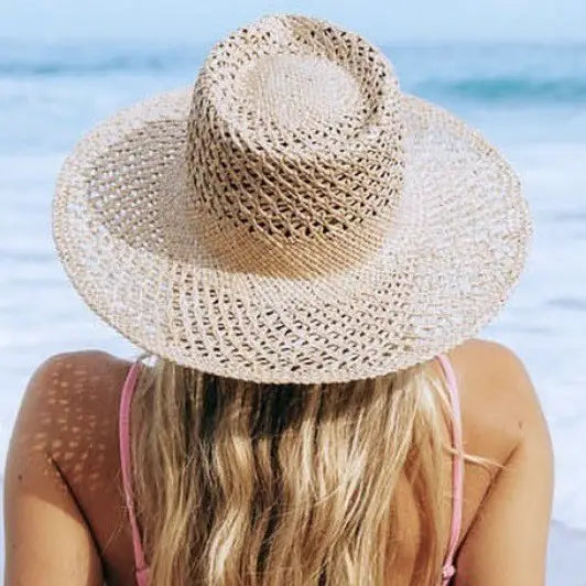 Seira Wide Brim Open Weave Hat
