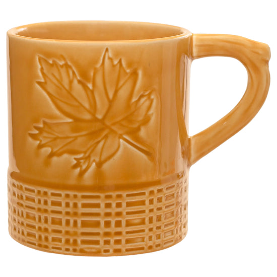 Yellow Leaf Embossed Jumbo Mug