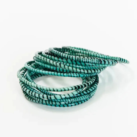 Beach Bangles- Stormy Turquoise