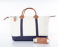 Navy Weekender Canvas Travel Bag