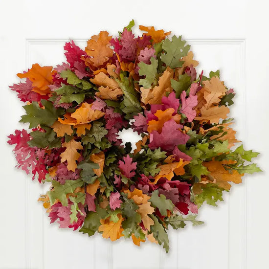 Auburn Harvest Oak Leaf Natural Wreath