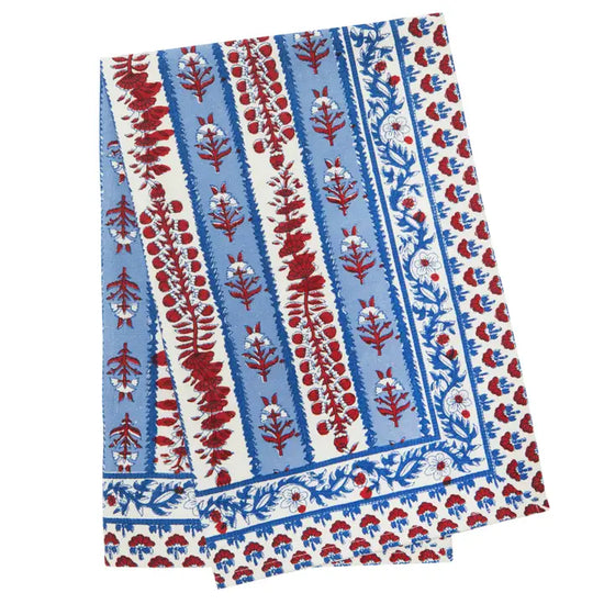 Red & Blue Avignon Tea Towel