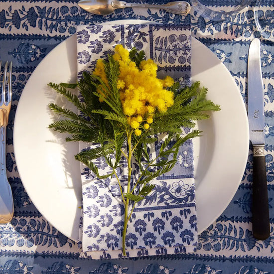 S/6 Blue & Marine Avignon Napkins