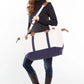 Navy Weekender Canvas Travel Bag