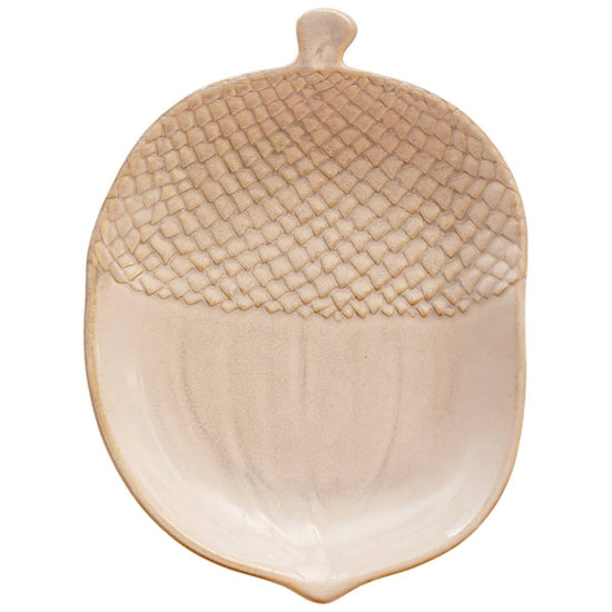 Long Acorn Cream Dish
