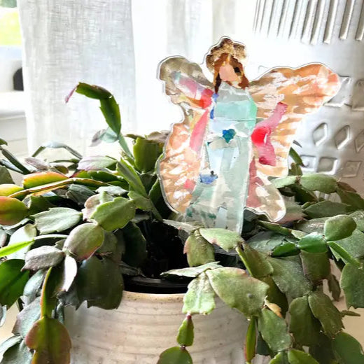 Acrylic Angel Plant Stick