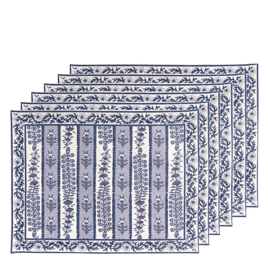 S/6 Blue & Marine Avignon Placemats