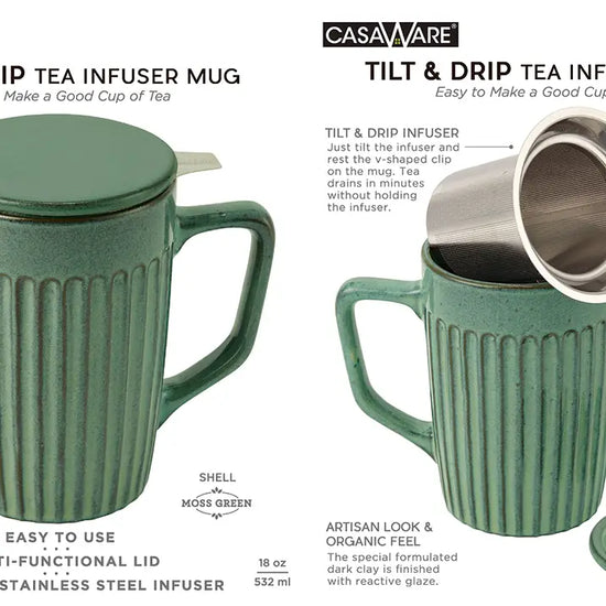 Moss Green Tea Infuser Mug