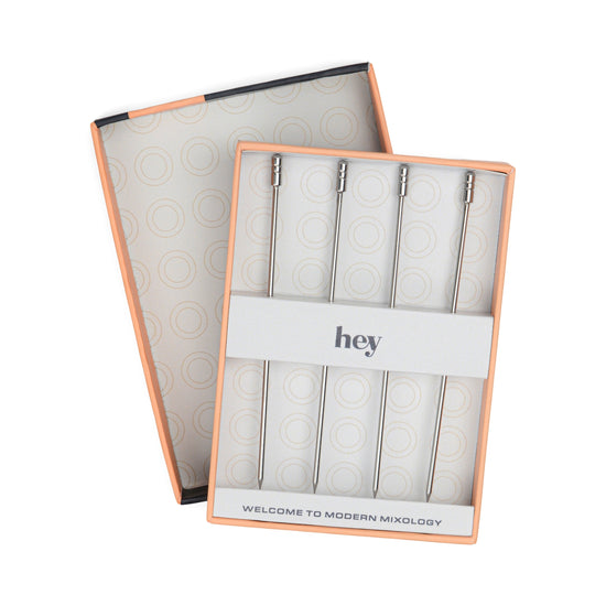 S/4 Silver Dolly Cocktail Picks
