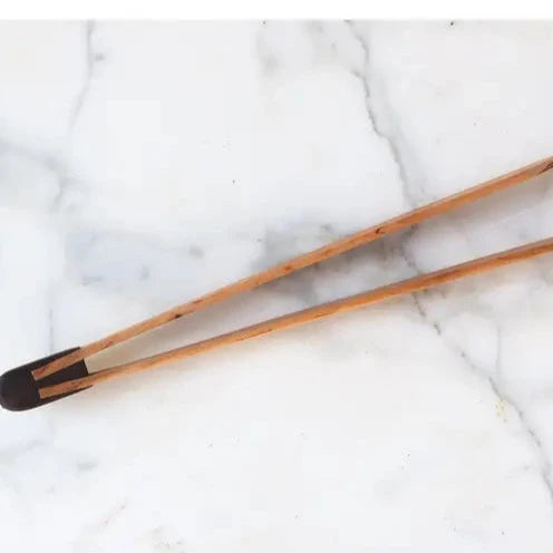 Wood Barbecue Tongs