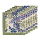 S/6 Wisteria Blue+Green Napkins