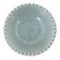 Large Coastal Blue Ceramic Beaded Bowl