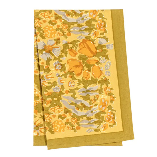 Jardin Mustard & Grey Tea Towel