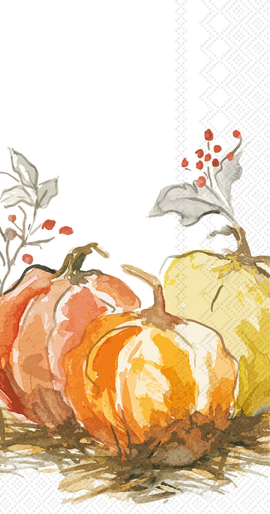 Painted Pumpkin Guest Towels