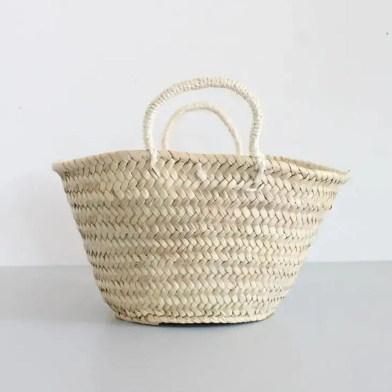 Small Rose Natural Straw Bag