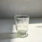 Short Hand Etched Blown Footed Wine Glass