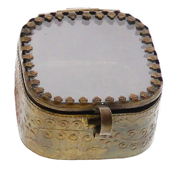 Brass Antique Josephine Mirrored Box