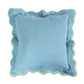 Aqua + Mint Darcy Linen Square Pillow