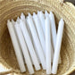 White Kiri Dripless Taper Candle