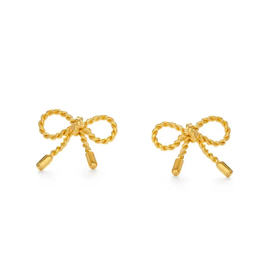 Tiny Bow Stud Earrings