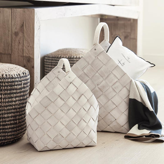 White Wood Fiber Basket