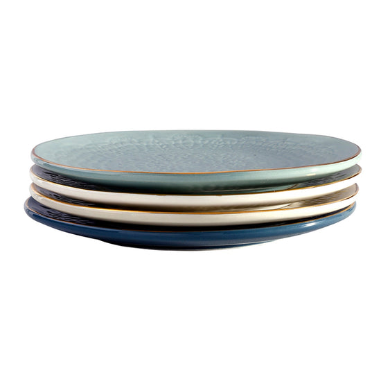 6" Gold Rim Stamped Plate