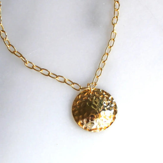 Mona Hammered Coin Necklace