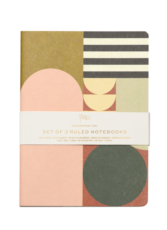 Set of 3 Geometric Flex Notebooks