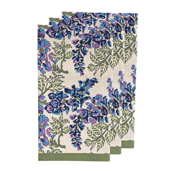 Wisteria Blue+Green Tea Towel