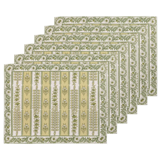 S/6 Pistache Avignon Placemats