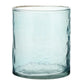 Small Blue Hammered Glass Candle Holder