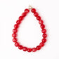 Red Iris Large Resin Bead Necklace
