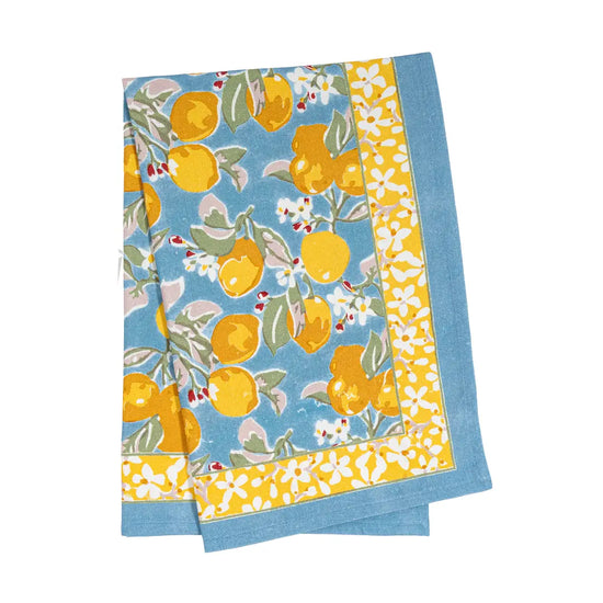 Citron Blue & Yellow Tea Towel