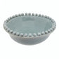 Large Coastal Blue Ceramic Beaded Bowl
