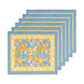 S/6 Citron Blue + Yellow Placemats