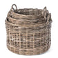 *REGISTRY ITEM: Small Kooboo Grey Round Rattan Storage Basket with Handles*