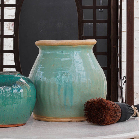 Vintage Celadon Pantry Jar
