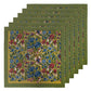 S/6 Blue + Vert Jardin Napkins