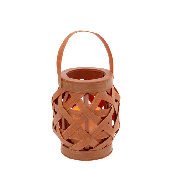 Light Brown Basketweave Lantern