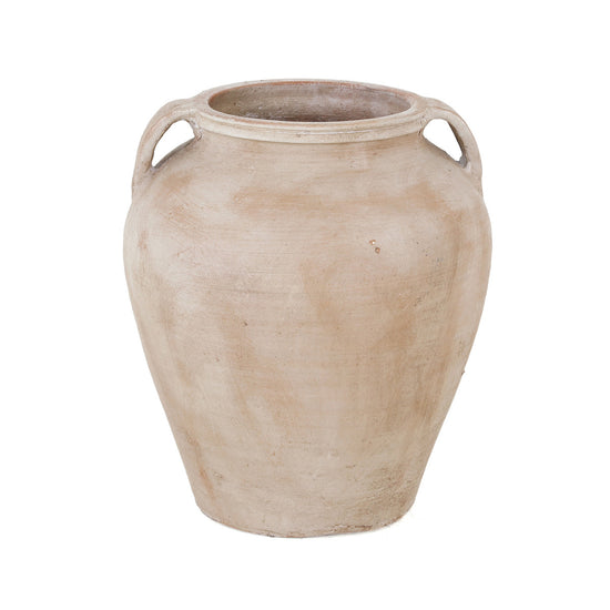 Grey Clay Vase w/Handles