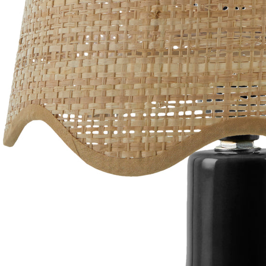 Black Balbao Rattan Lamp