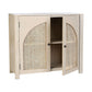 White Washed Arched Front Cabinet