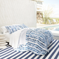 Catamaran Stripe Denim/White Handwoven Indoor/Outdoor Rug