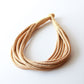 Tan Slub 8-Strand Necklace