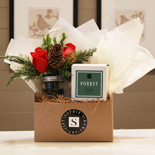 Flower Gift Box + Seasonal Candle