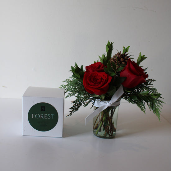 Flower Gift Box + Signature Forest Candle