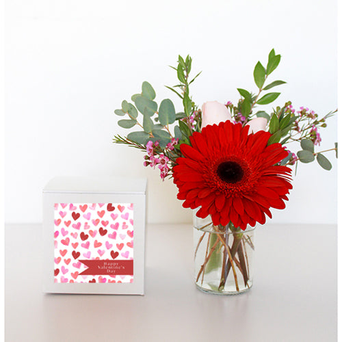 The Favorite Valentine Gift Box with Red Gerber