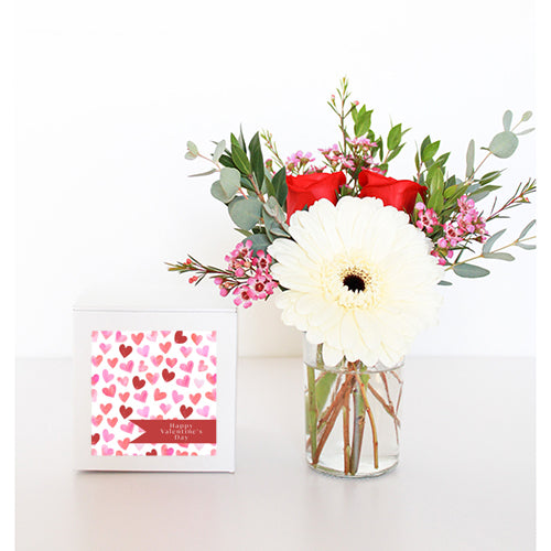 The Favorite Valentine Gift Box with White Gerber